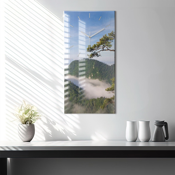 Vertikale Uhr mit motiv Sokolica-Gipfel im Pieniny-Gebirge