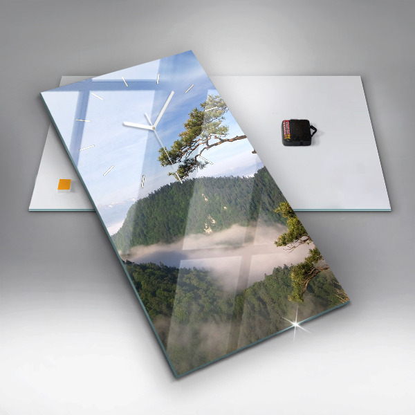 Vertikale Uhr mit motiv Sokolica-Gipfel im Pieniny-Gebirge