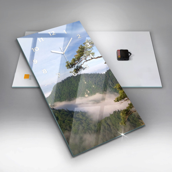 Vertikale Uhr mit motiv Sokolica-Gipfel im Pieniny-Gebirge