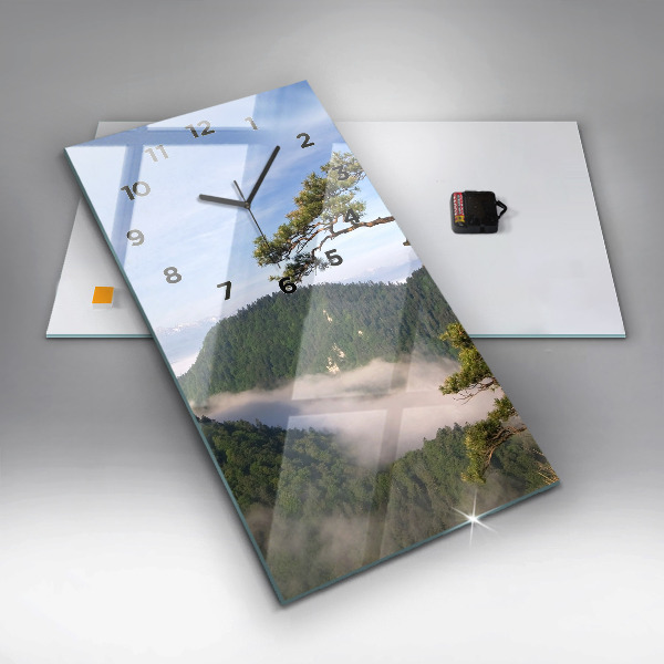 Vertikale Uhr mit motiv Sokolica-Gipfel im Pieniny-Gebirge