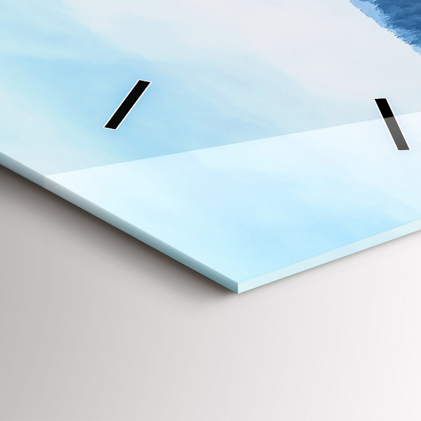 Vertikale Uhr mit motiv Panorama einer Stadt im Winter