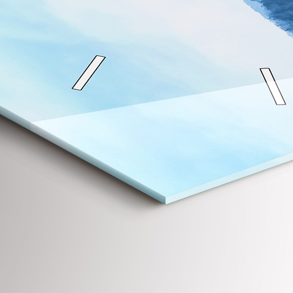 Vertikale Uhr mit motiv Panorama einer Stadt im Winter