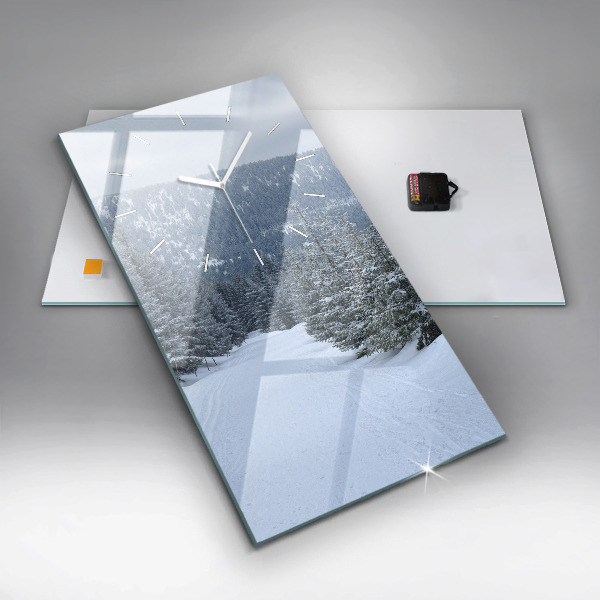 Vertikale Uhr mit motiv Tschechisches Riesengebirge im Winter