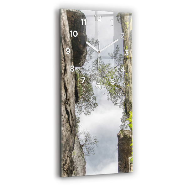 Vertikale Uhr mit motiv Felsenstadt in der Tschechischen Republik