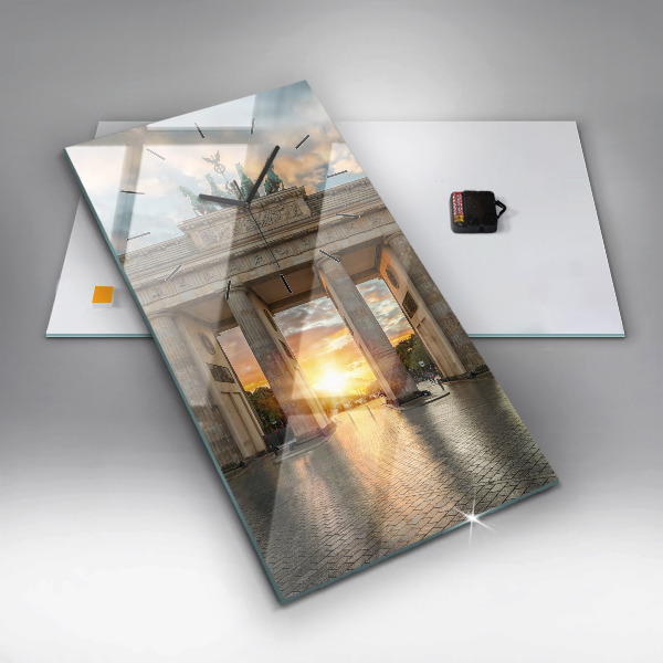 Vertikale Uhr mit motiv Brandenburger Tor in Berlin