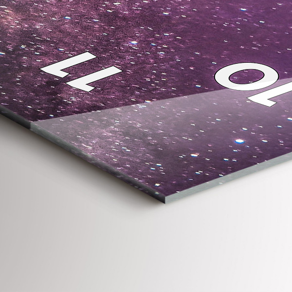 Vertikale Uhr mit motiv Berglandschaft