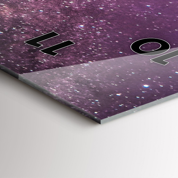 Vertikale Uhr mit motiv Berglandschaft