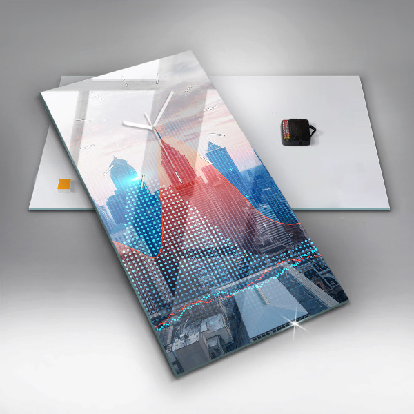 Vertikale Uhr mit motiv Wolkenkratzer in Philadelphia