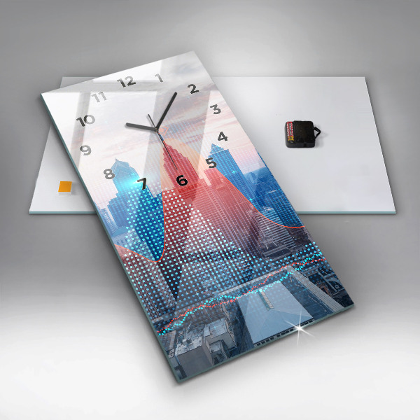 Vertikale Uhr mit motiv Wolkenkratzer in Philadelphia