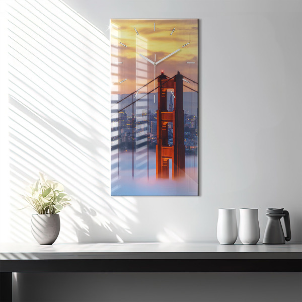 Vertikale Uhr mit motiv Brücke von San Francisco