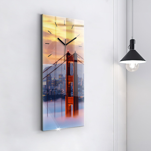Vertikale Uhr mit motiv Brücke von San Francisco