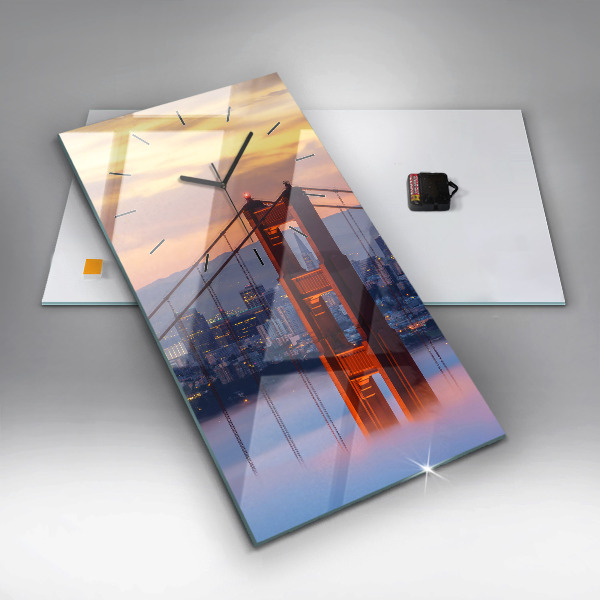 Vertikale Uhr mit motiv Brücke von San Francisco