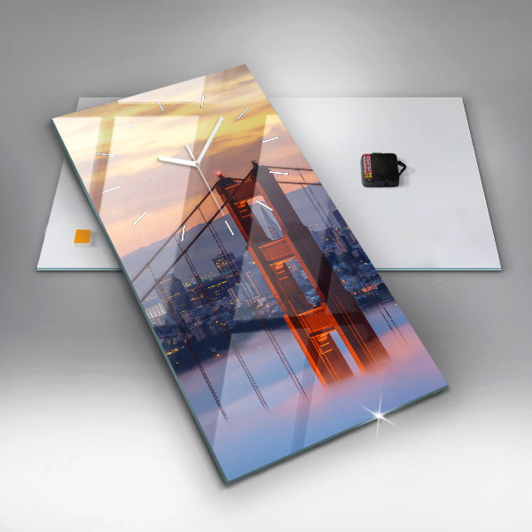 Vertikale Uhr mit motiv Brücke von San Francisco