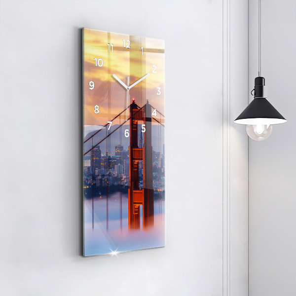 Vertikale Uhr mit motiv Brücke von San Francisco