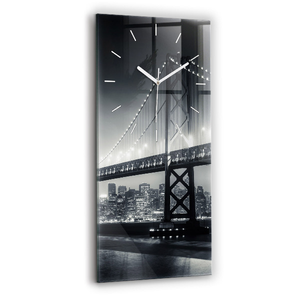 Vertikale Uhr mit motiv Brücke bei Nacht in San Francisco