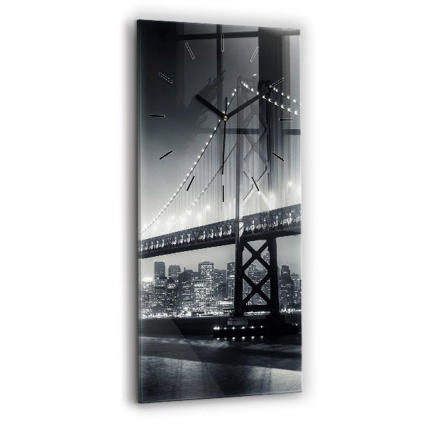 Vertikale Uhr mit motiv Brücke bei Nacht in San Francisco