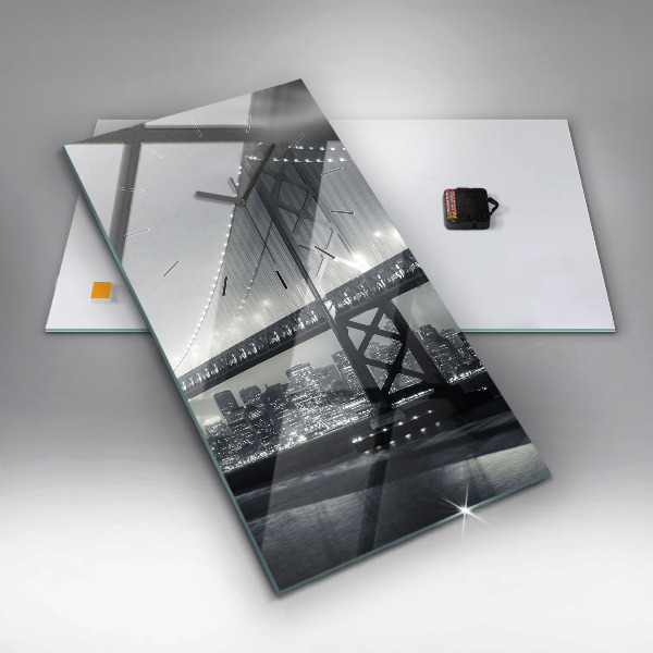 Vertikale Uhr mit motiv Brücke bei Nacht in San Francisco