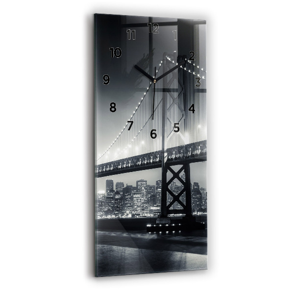 Vertikale Uhr mit motiv Brücke bei Nacht in San Francisco