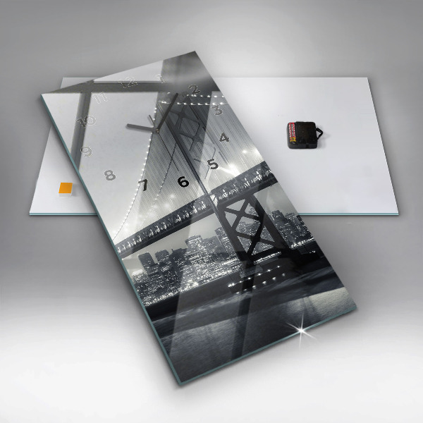 Vertikale Uhr mit motiv Brücke bei Nacht in San Francisco