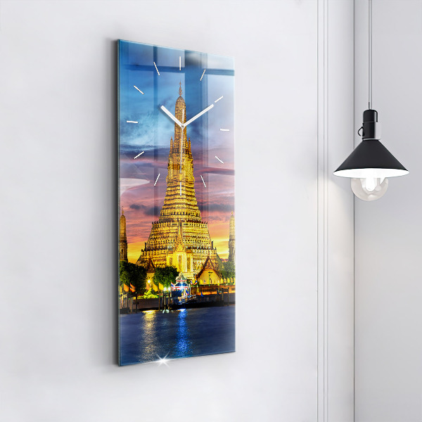 Vertikale Uhr mit motiv Tempel in Bangkok Thailand