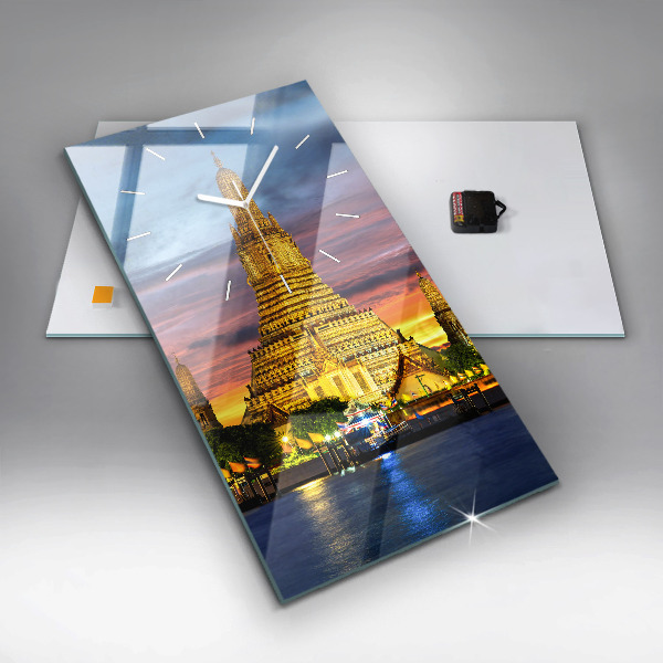 Vertikale Uhr mit motiv Tempel in Bangkok Thailand