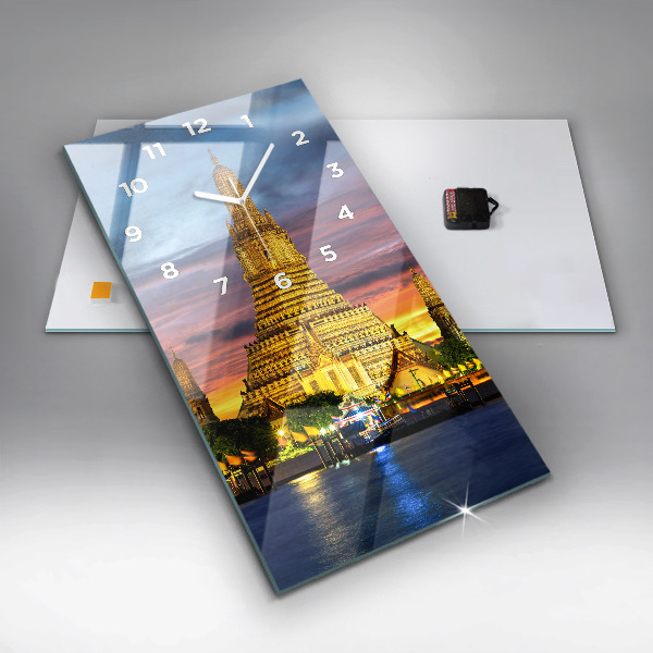 Vertikale Uhr mit motiv Tempel in Bangkok Thailand