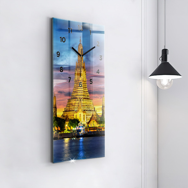 Vertikale Uhr mit motiv Tempel in Bangkok Thailand