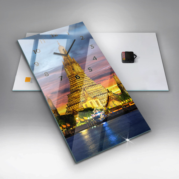 Vertikale Uhr mit motiv Tempel in Bangkok Thailand