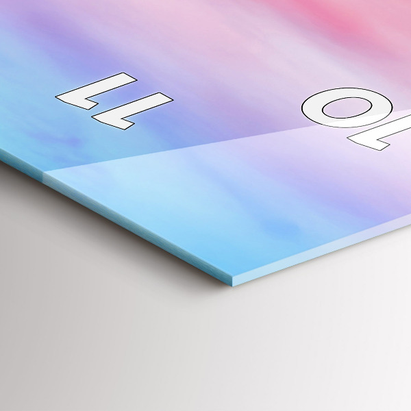 Vertikale Uhr mit motiv Bergblick Island