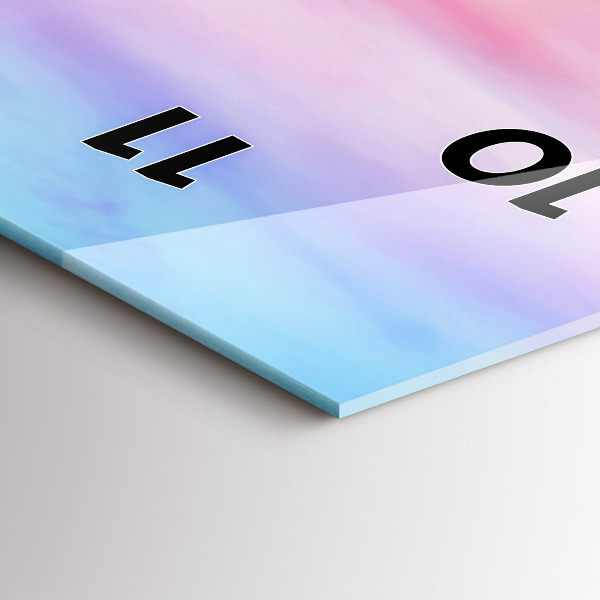 Vertikale Uhr mit motiv Bergblick Island