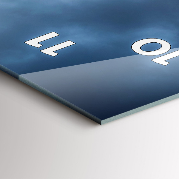 Vertikale Uhr mit motiv Landschaft mit Wasserfall