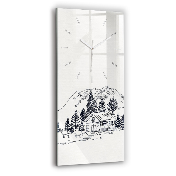 Vertikale Uhr mit motiv Cartoon-Stadt