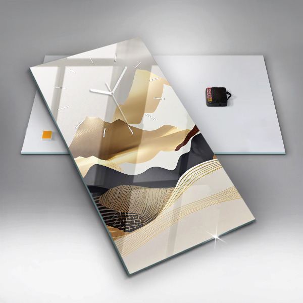 Vertikale Uhr Abstrakte goldene Berge