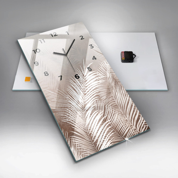 Vertikale Uhr Tropische Blätter
