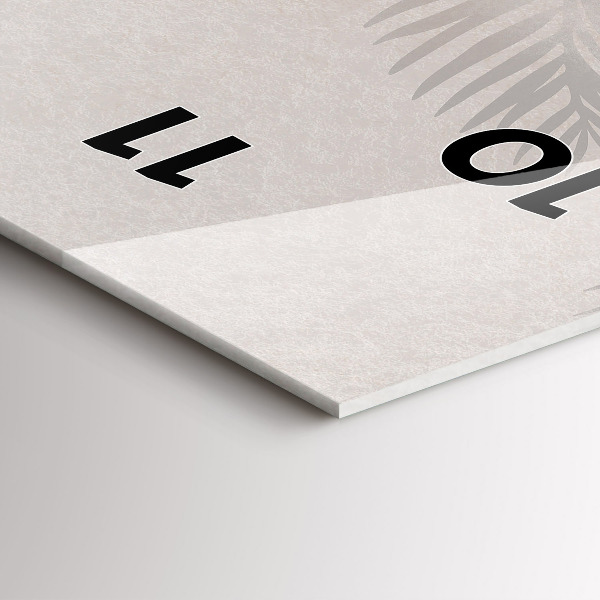 Vertikale Uhr Tropische Blätter