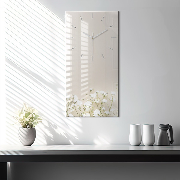 Vertikale Uhr mit motiv Blühende Blumen
