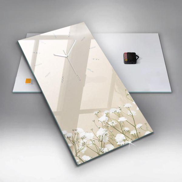 Vertikale Uhr mit motiv Blühende Blumen