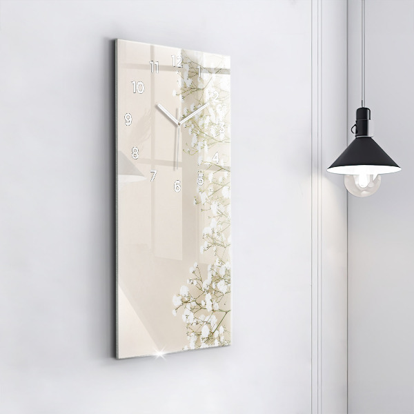 Vertikale Uhr mit motiv Blühende Blumen