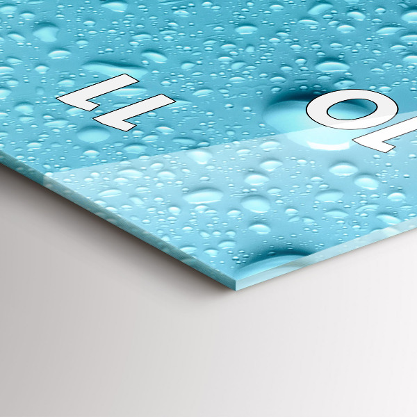 Vertikale Uhr mit motiv Wassertropfen