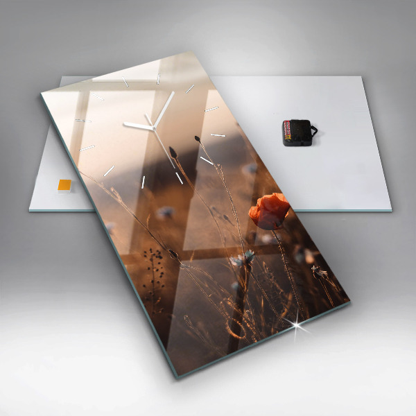 Vertikale Uhr Feld Sonnenaufgang