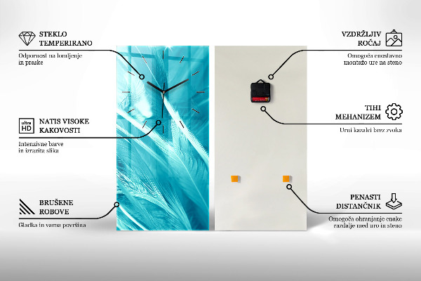 Vertikale Uhr mit motiv 3D Rauch abstrakt