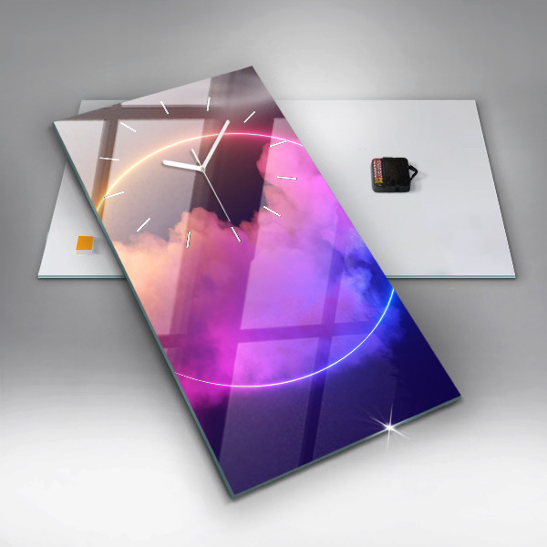 Vertikale Uhr mit motiv 3D Rauch abstrakt