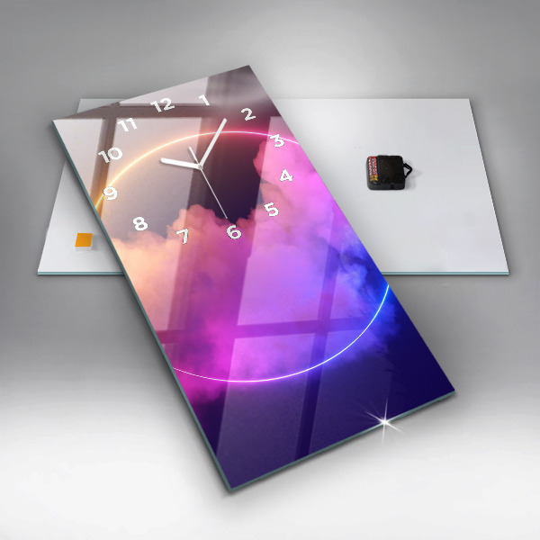 Vertikale Uhr mit motiv 3D Rauch abstrakt