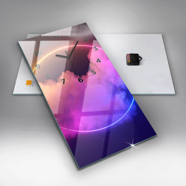 Vertikale Uhr mit motiv 3D Rauch abstrakt