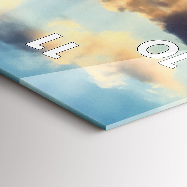 Vertikale Uhr mit motiv Sonnenuntergang am Strand