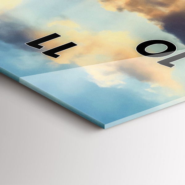 Vertikale Uhr mit motiv Sonnenuntergang am Strand