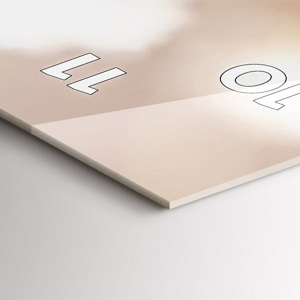 Vertikale Uhr mit motiv Kleine weiße Blumen