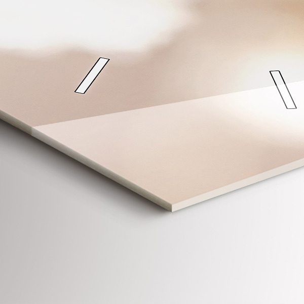 Vertikale Uhr mit motiv Kleine weiße Blumen