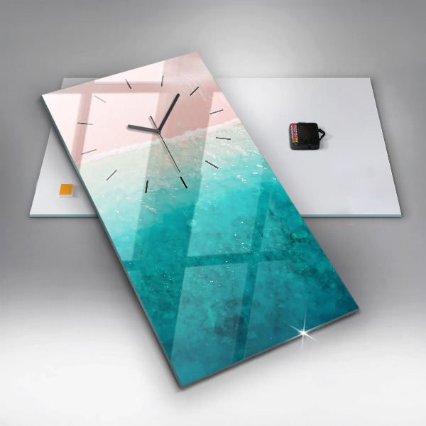 Vertikale Uhr mit motiv Strand Meersand