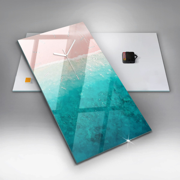 Vertikale Uhr mit motiv Strand Meersand